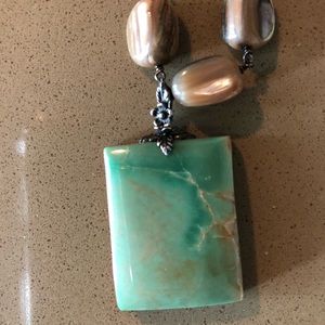 Turquoise necklace with special stone